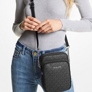 •MICHAEL KORS• Jet Set Travel Medium Logo Crossbody Bag >> NWT